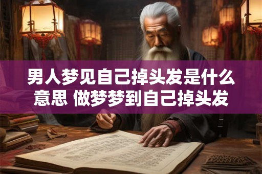 男人梦见自己掉头发是什么意思 做梦梦到自己掉头发好不好