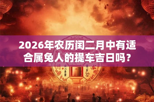 2026年农历闰二月中有适合属兔人的提车吉日吗？