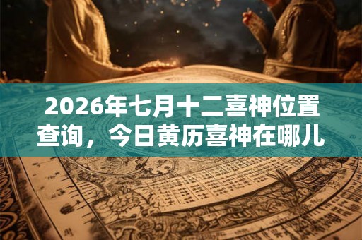 2026年七月十二喜神位置查询,今日黄历喜神在哪儿 2026年七月十二喜神位置查询,今日黄历喜神在哪儿