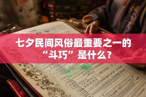 七夕民间风俗最重要之一的“斗巧”是什么？