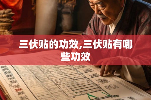 三伏贴的功效,三伏贴有哪些功效