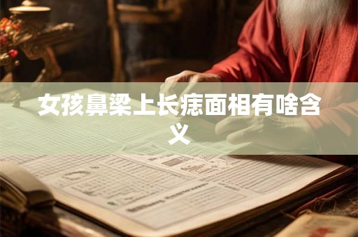 女孩鼻梁上长痣面相有啥含义