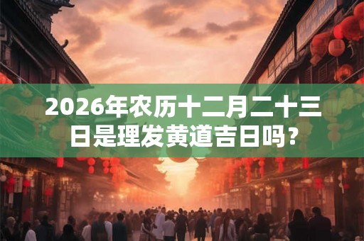 2026年农历十二月二十三日是理发黄道吉日吗？