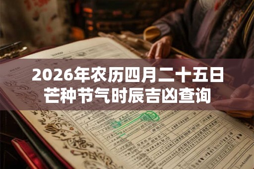 2026年农历四月二十五日芒种节气时辰吉凶查询