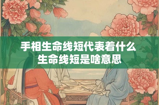 手相生命线短代表着什么 生命线短是啥意思