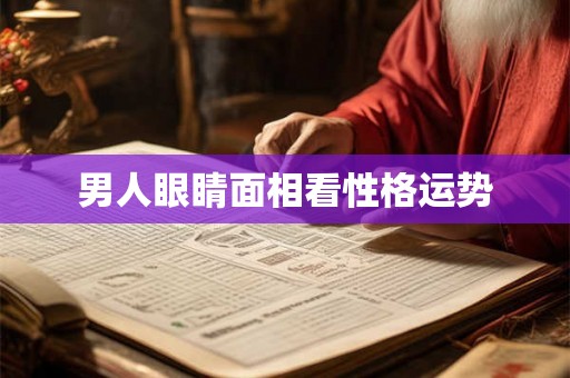 男人眼睛面相看性格运势