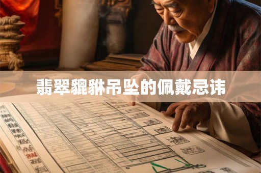 翡翠貔貅吊坠的佩戴忌讳