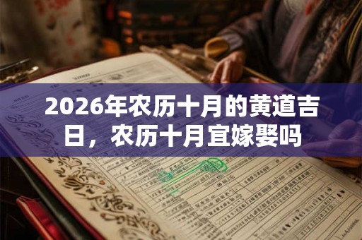 2026年农历十月的黄道吉日，农历十月宜嫁娶吗