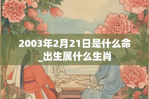 2003年2月21日是什么命_出生属什么生肖