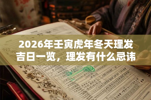 2026年壬寅虎年冬天理发吉日一览，理发有什么忌讳？