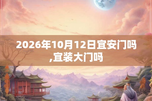 2026年10月12日宜安门吗,宜装大门吗