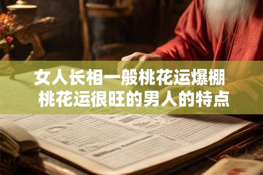 女人长相一般桃花运爆棚  桃花运很旺的男人的特点