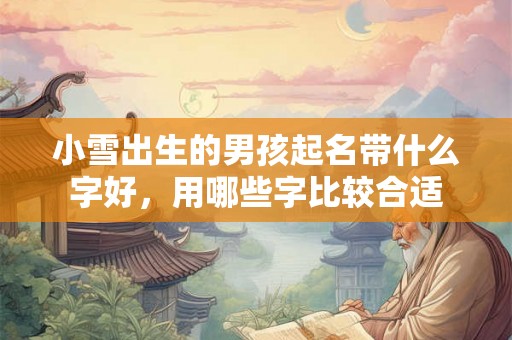 小雪出生的男孩起名带什么字好，用哪些字比较合适