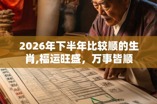2026年下半年比较顺的生肖,福运旺盛，万事皆顺