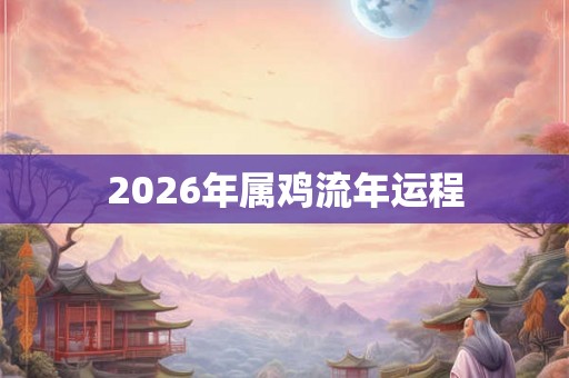 2026年属鸡流年运程