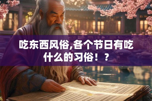 吃东西风俗,各个节日有吃什么的习俗！？
