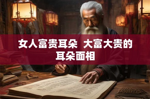 女人富贵耳朵  大富大贵的耳朵面相