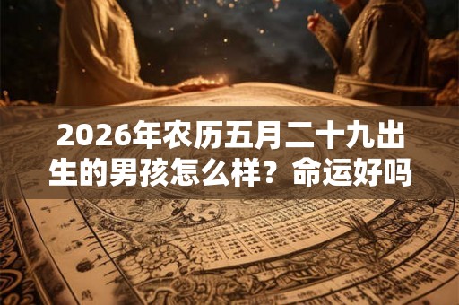 2026年农历五月二十九出生的男孩怎么样？命运好吗？
