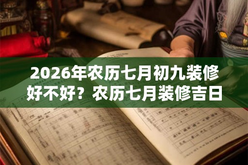 2026年农历七月初九装修好不好？农历七月装修吉日