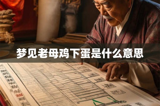 梦见老母鸡下蛋是什么意思