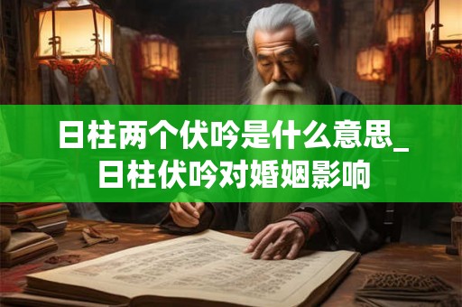 日柱两个伏吟是什么意思_日柱伏吟对婚姻影响 日柱两个伏吟是什么意思_日柱伏吟对婚姻影响