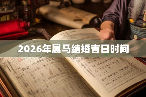 2026年属马结婚吉日时间