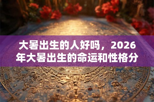 大暑出生的人好吗,2026年大暑出生的命运和性格分析 大暑出生的人好吗,2026年大暑出生的命运和性格分析