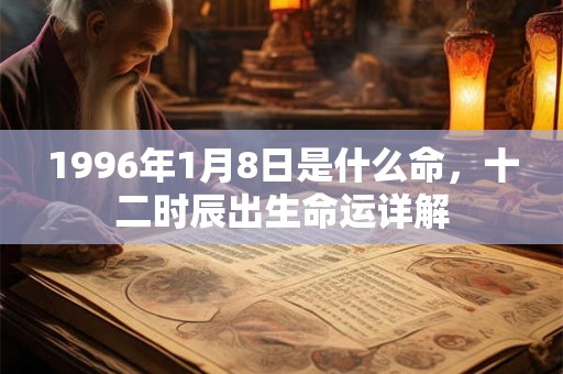 1996年1月8日是什么命，十二时辰出生命运详解