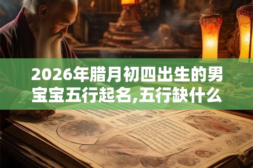 2026年腊月初四出生的男宝宝五行起名,五行缺什么？