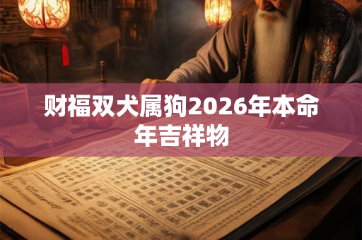 财福双犬属狗2026年本命年吉祥物