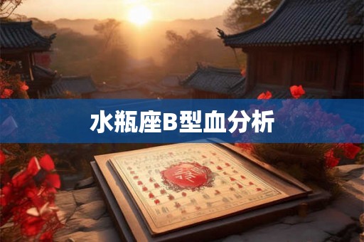 水瓶座B型血分析