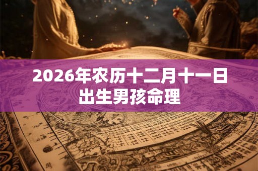 2026年农历十二月十一日出生男孩命理 2026年农历十二月十一日出生男孩命理