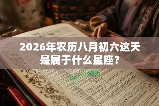 2026年农历八月初六这天是属于什么星座？