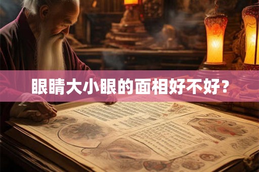 眼睛大小眼的面相好不好？