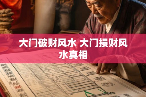 大门破财风水 大门损财风水真相