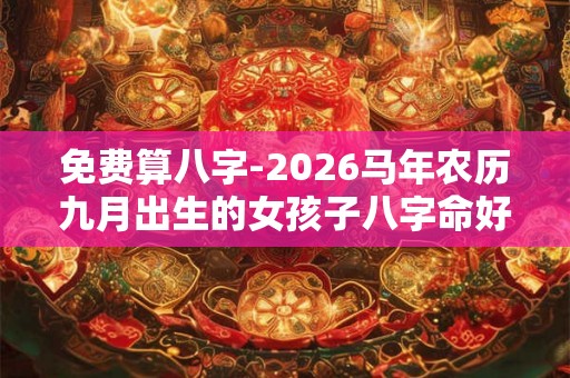 免费算八字-2026马年农历九月出生的女孩子八字命好吗