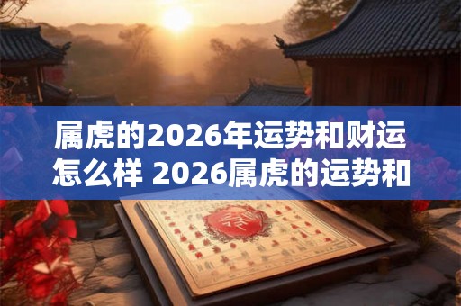 属虎的2026年运势和财运怎么样 2026属虎的运势和财运如何