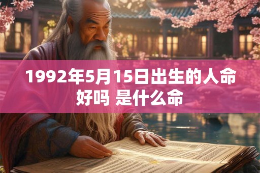 1992年5月15日出生的人命好吗 是什么命