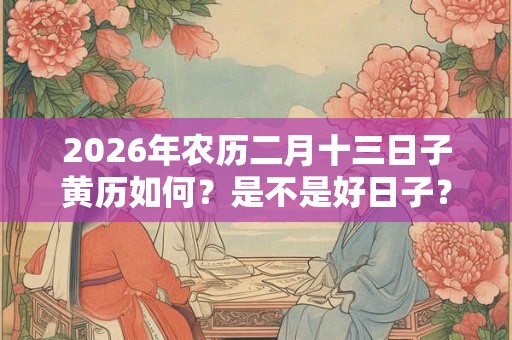 2026年农历二月十三日子黄历如何？是不是好日子？