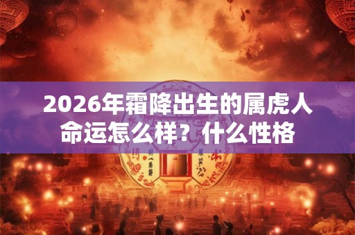 2026年霜降出生的属虎人命运怎么样？什么性格