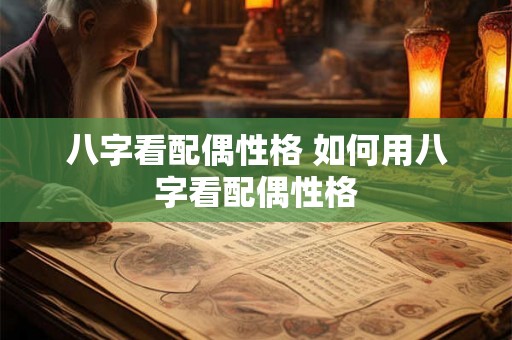八字看配偶性格 如何用八字看配偶性格