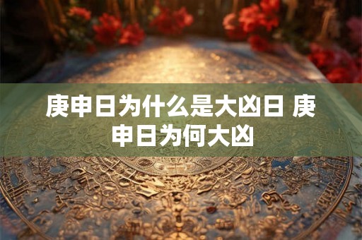 庚申日为什么是大凶日 庚申日为何大凶