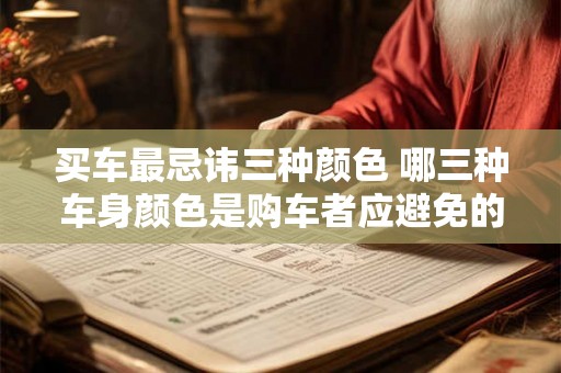 买车最忌讳三种颜色 哪三种车身颜色是购车者应避免的