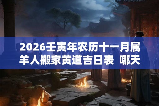 2026壬寅年农历十一月属羊人搬家黄道吉日表  哪天最适合搬家