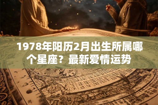 1978年阳历2月出生所属哪个星座？最新爱情运势