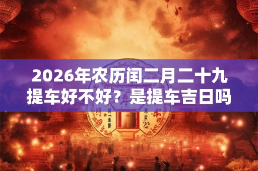 2026年农历闰二月二十九提车好不好？是提车吉日吗？