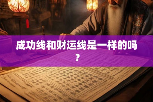 成功线和财运线是一样的吗？