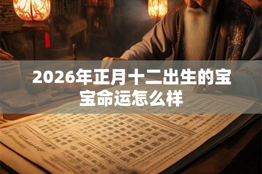 2026年正月十二出生的宝宝命运怎么样