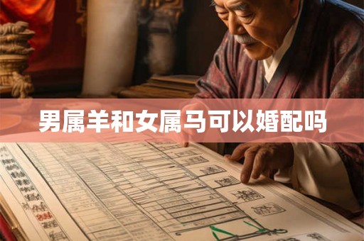 男属羊和女属马可以婚配吗