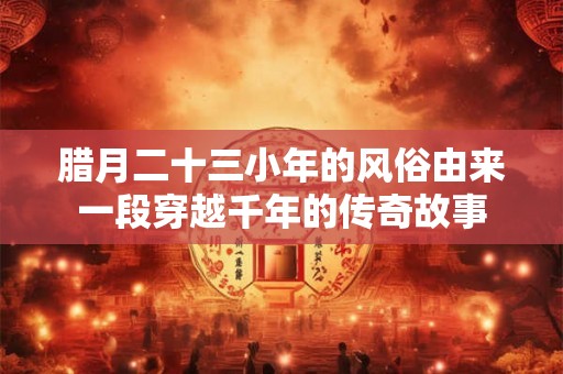 腊月二十三小年的风俗由来一段穿越千年的传奇故事